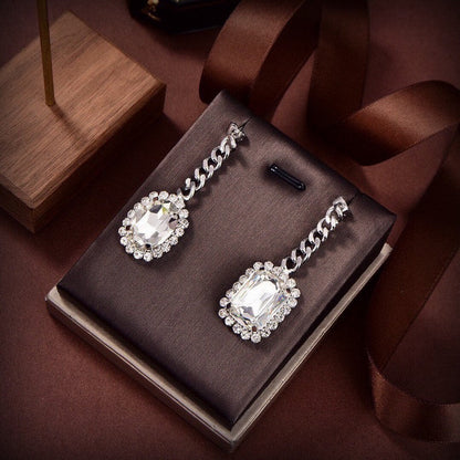 18K CE Diamond Drop Earrings