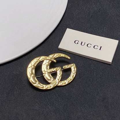 18K Double G Brooch