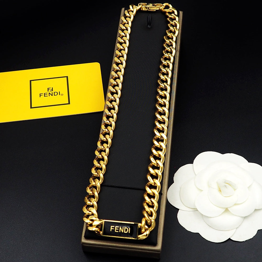 18K F Chain Necklace