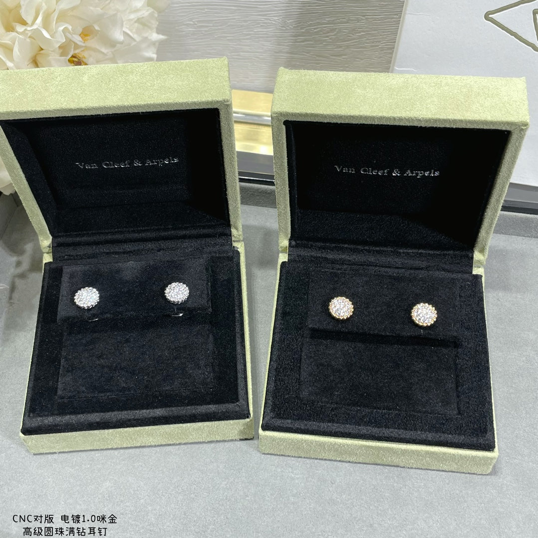 Boucles d'oreilles diamants Perlée 18 carats