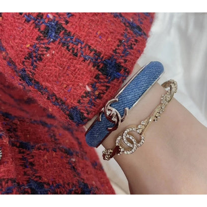 18K CC Denim Blue Cuff Bracelet