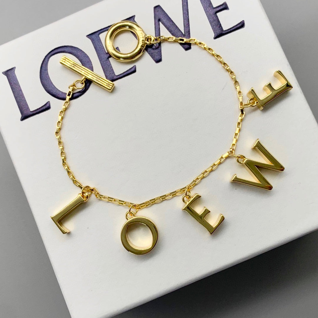 18K Anagram Letter Bracelet