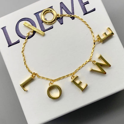 18K Anagram Letter Bracelet