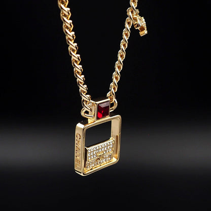 18K CC Red Bag Pendant Necklace