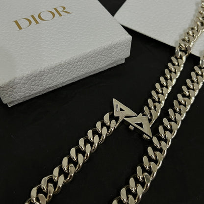 18K CD Diamond Chain Necklace