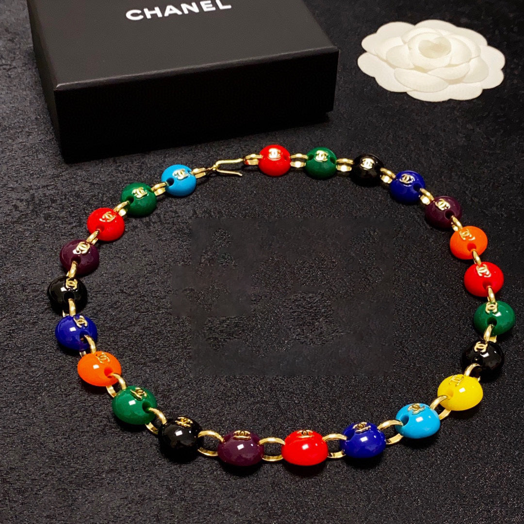 18K CHANEL CC Color Necklace