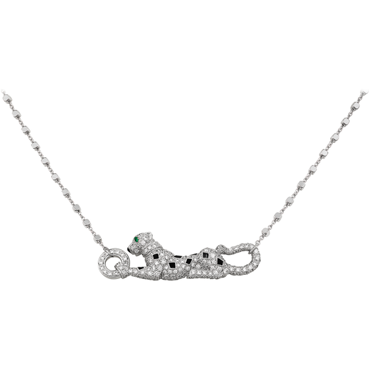 18K Cartier Panthère De Diamonds Necklace