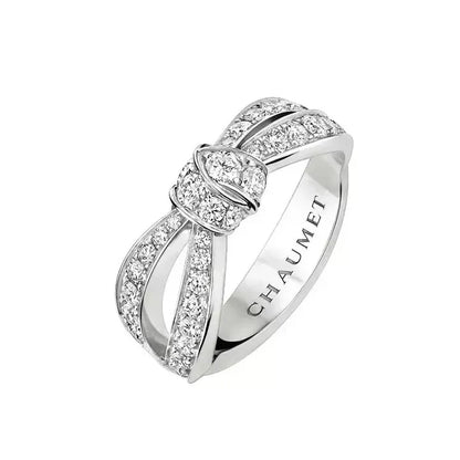 18K Bow Diamond Ring