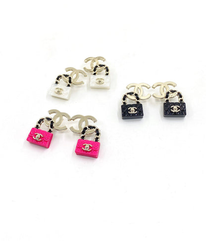 18K CC Bag Drop Earrings